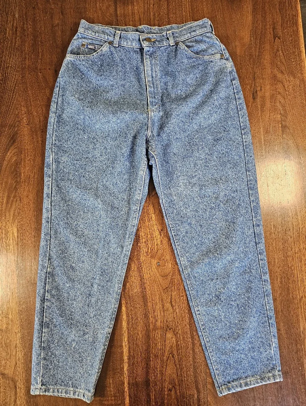 Vintage Lee 305 Relaxed Fit Tapered Mom Jeans High Rise 14 Pet